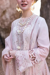 Lawn Lasercutwork Embroidered Shirt Lawn Embroidered Sleeves Khaadi Net Embroidered Dupatta Lawn Dyed Back Side Lawn Dyed Trouser Fabric Unstitched 3pc Dress Asasay Fakhir