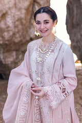 Lawn Lasercutwork Embroidered Shirt Lawn Embroidered Sleeves Khaadi Net Embroidered Dupatta Lawn Dyed Back Side Lawn Dyed Trouser Fabric Unstitched 3pc Dress Asasay Fakhir