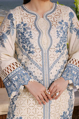 ANEELAS-3PC LAWN EMBROIDERED SHIRT WITH ORGANZA EMBROIDERED DUPATTA AND TROUSER-BIC-4828 Asasay Fakhir
