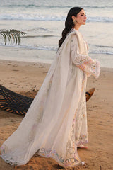 QALAMQAR-3PC LAWN CHIKANKAARI EMBROIDERED SHIRT WITH KHAADI NET EMBROIDERED DUPATTA AND TROUSER -BIC-4792 Asasay Fakhir