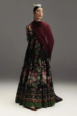 ZARA SHAH JAHAN-3PC DIGITAL PRINTED FROCK WITH SILK PRINTED DUPATTA & DYED TROUSER-BIC-070 Asasay Fakhir