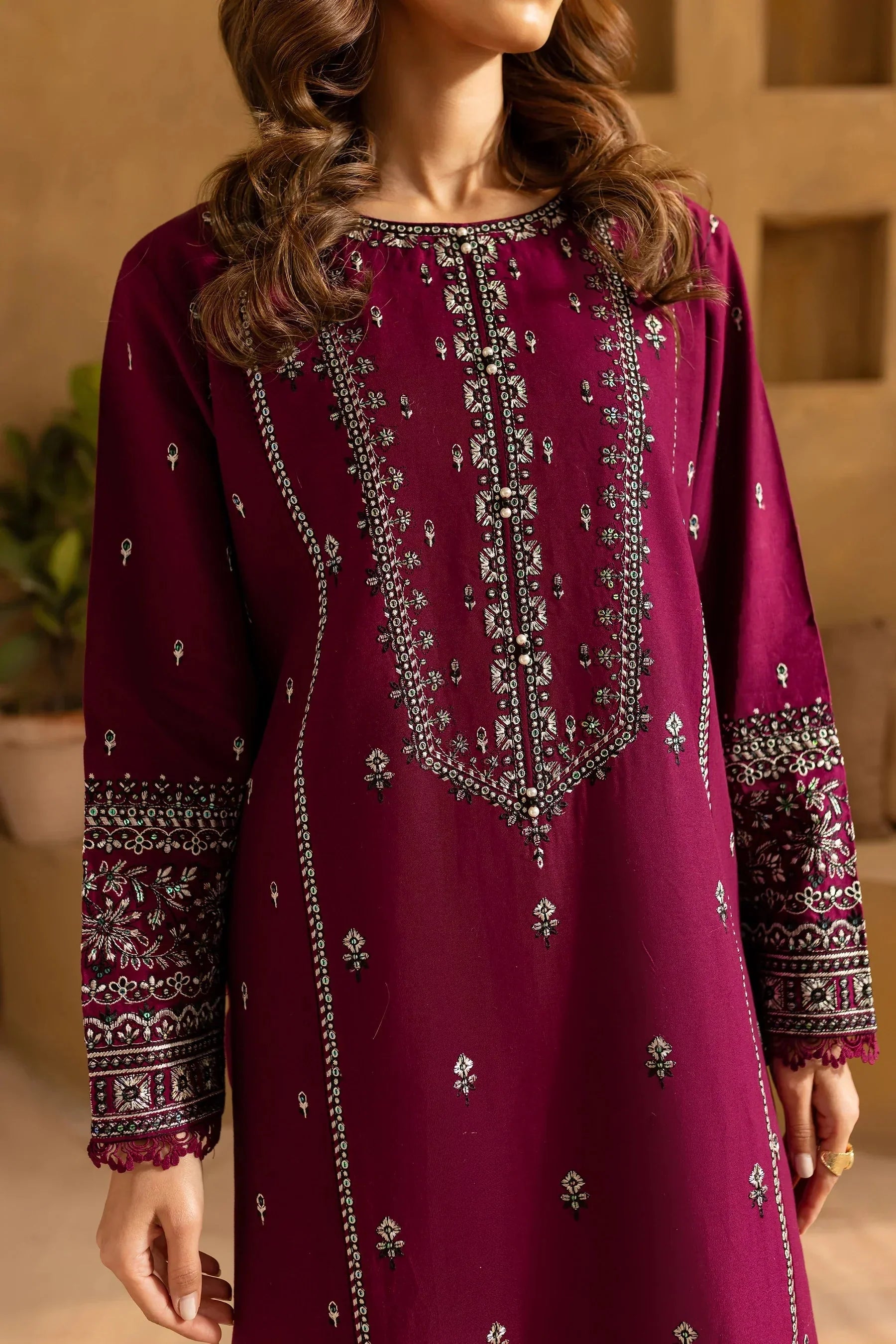 BATIK-2PC LAWN EMBROIDERED SEQUIN SHIRT AND EMBROIDERED TROUSER-BIC-225 Asasayfakhir