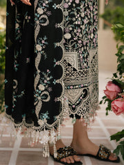 BIN ILYAS-3PC LAWN HEAVY EMBROIDERED SHIRT WITH KHADDI NET EMBROIDERED DUPATTA & LAWN TOUSER-BIC-4725 Asasay Fakhir
