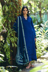 SUFFUSE-3PC LAWN EMBROIDERED SHIRT WITH KHAADI NET EMBROIDERED DUPATTA AND TROUSER-BIC-4815 Asasay Fakhir