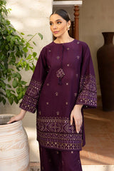 BATIK-2PC LAWN SEQUIN EMBROIDERED SHIRT WITH SEQUIN EMBROIDERED TROUSER-BIC-202 Asasay Fakhir