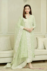 BAREEZE- 3PC LAWN EMBROIDERED SHIRT WITH ORGANZA EMBROIDERED DUPATTA & TROUSER-BIC-4605 Asasay Fakhir