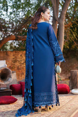 JADE-3PC LAWN CHIKANKARI EMBROIDERED SHIRT WITH CHIFFON PRINTED DUPATTA AND TROUSER -BIC-4602 Asasay Fakhir