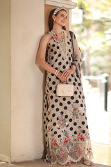 MARIA.B-3PC LAWN PRINTED EMB SHIRT WITH SILK PRINTED DUPATTA AND PRINTED TROUSER-BIC-077
