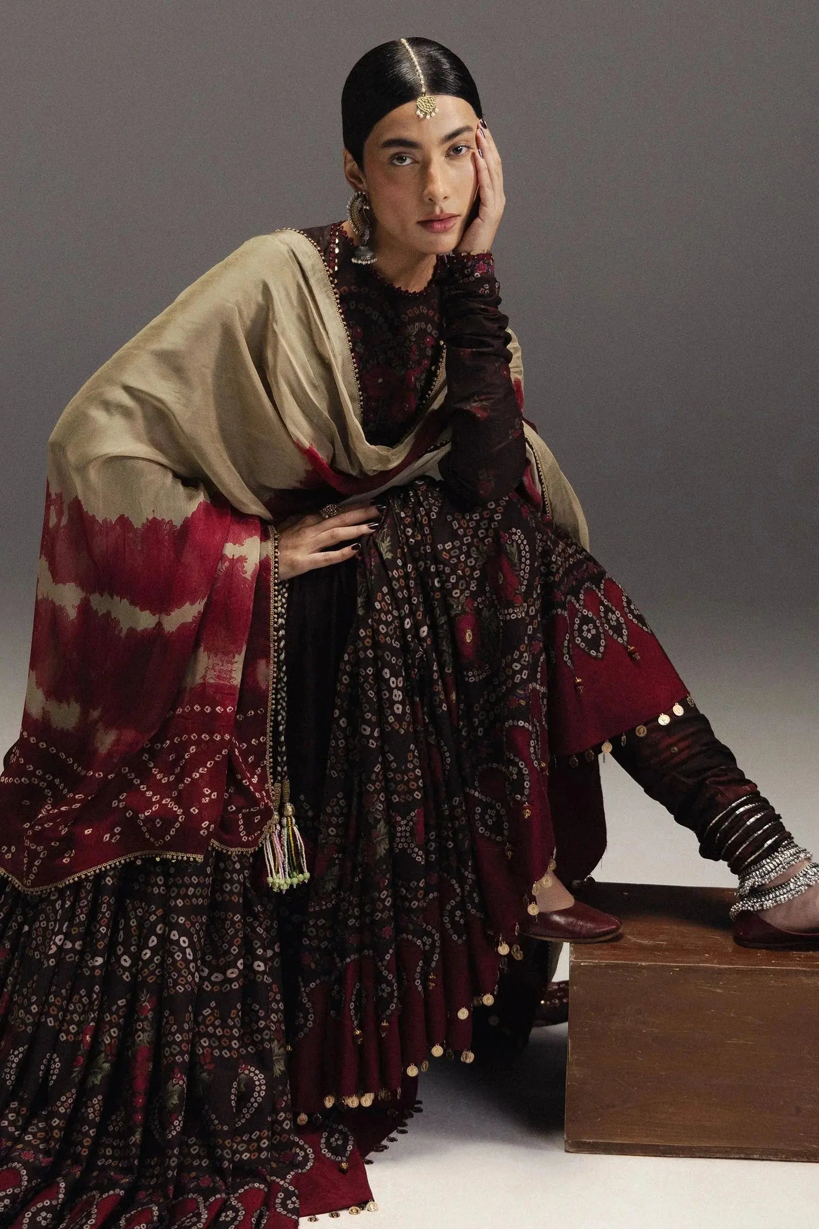 ZARA SHAH JAHAN-3PC DIGITAL PRINTED FROCK WITH SILK PRINTED DUPATTA & PRINT TROUSER-BIC-071 Asasay Fakhir