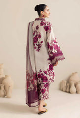 ADAN LIBAS-3PC LAWN PRINTED EMB SHIRT WITH LAWN PRINTED DUPATTA AND PRINT TROUSER-BIC-059 Asasay Fakhir