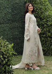 QALAMQAR-3PC LAWN CHIKAANKARI EMBROIDERED SHIRT WITH KHAADI NET EMBROIDERED DUPATTA AND TROUSER -BIC-4730 Asasay Fakhir