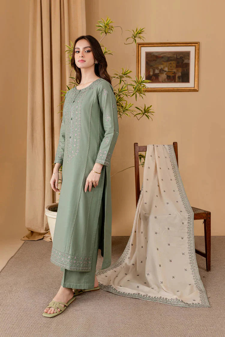BATIK-3PC LAWN EMBROIDERED SHIRT WITH LAWN EMBROIDERED DUPATTA AND TROUSER-BIC-4622 Asasay Fakhir