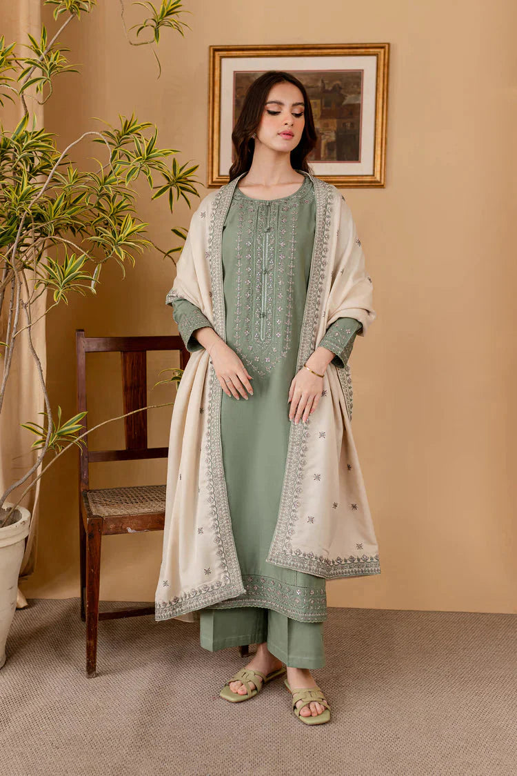 BATIK-3PC LAWN EMBROIDERED SHIRT WITH LAWN EMBROIDERED DUPATTA AND TROUSER-BIC-4622 Asasay Fakhir