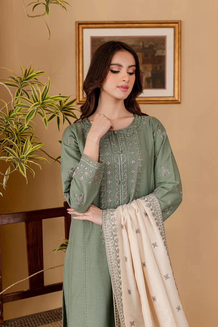 BATIK-3PC LAWN EMBROIDERED SHIRT WITH LAWN EMBROIDERED DUPATTA AND TROUSER-BIC-4622 Asasay Fakhir