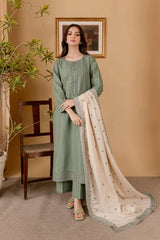 BATIK-3PC LAWN EMBROIDERED SHIRT WITH LAWN EMBROIDERED DUPATTA AND TROUSER-BIC-4622 Asasay Fakhir