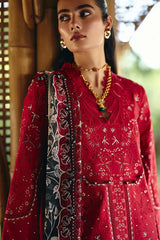 SUFFUSE-3PC LAWN EMBROIDERED SHIRT WITH CHIFFON PRINT DUPATTA AND EMB TROUSER-BIC-4810 Asasay Fakhir