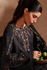 IZNIK-3PC LAWN EMBROIDERED SHIRT WITH CHIFFON EMBROIDERED DUPATTA AND TROUSER-BIC-4849 Asasay Fakhir
