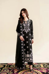 ZAIB-3PC LAWN EMBROIDERED SHIRT WITH KHADDI NET EMB DUPATTA AND TROUSER-BIC-4923