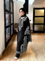 MIRANA-3PIECE LAWN EMBROIDERED SHIRT WITH BAMBER CHIFFON DUPATTA AND EMB TROUSER-BIC-4853 Asasay Fakhir