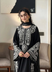 MIRANA-3PIECE LAWN EMBROIDERED SHIRT WITH BAMBER CHIFFON DUPATTA AND EMB TROUSER-BIC-4853 Asasay Fakhir