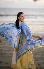 SERAN-3PC LAWN EMBROIDERED SHIRT WITH CHIFFON PRINTED DUPATTA AND TROUSER-BIC-4850 Asasay Fakhir