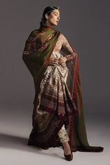 ZARA SHAH JAHAN-3PC DIGITAL PRINTED FROCK WITH SILK PRINTED DUPATTA & DYED TROUSER-BIC-068 Asasay Fakhir