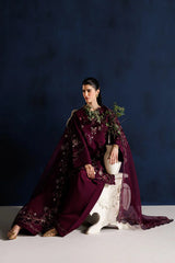 IZNIK-3PC LAWN EMBROIDERED SHIRT WITH ORGANZA EMBROIDERED DUPATTA AND TROUSER-BIC-4884 Asasay Fakhir