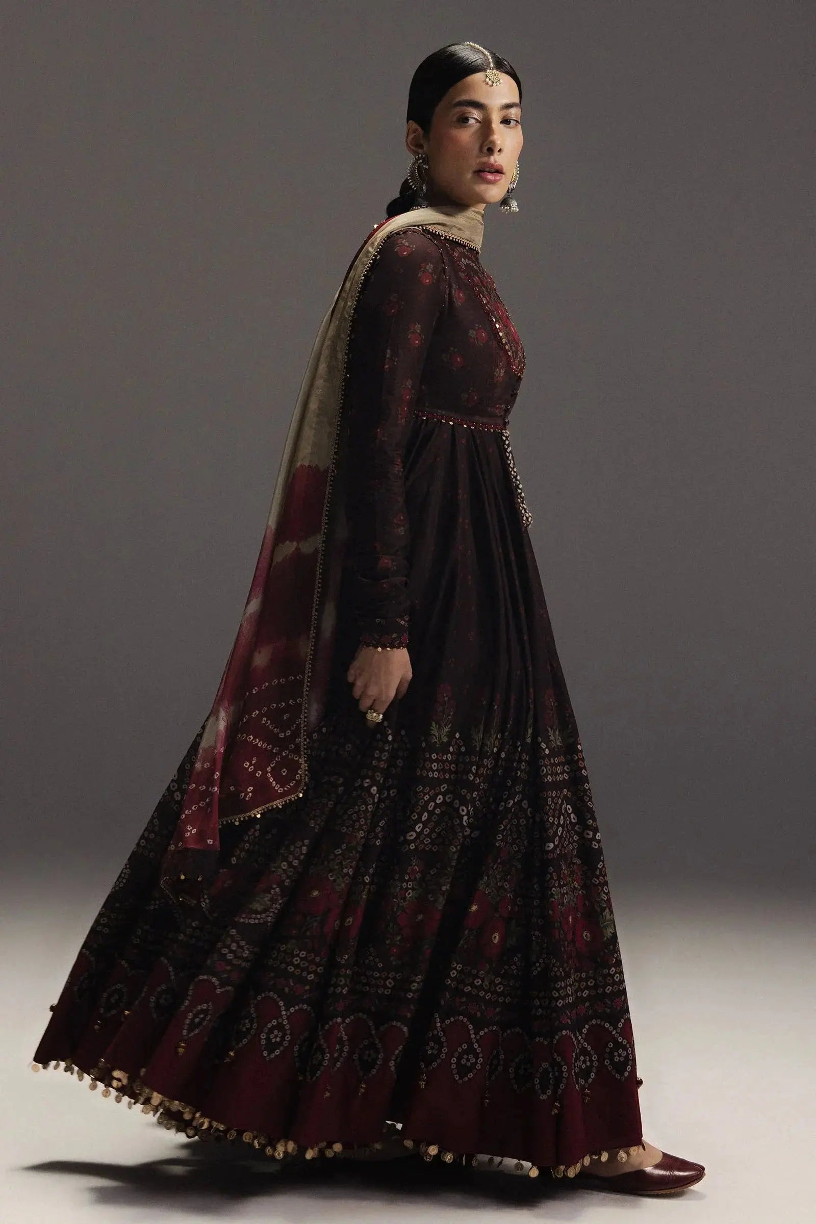ZARA SHAH JAHAN-3PC DIGITAL PRINTED FROCK WITH SILK PRINTED DUPATTA & PRINT TROUSER-BIC-071 Asasay Fakhir