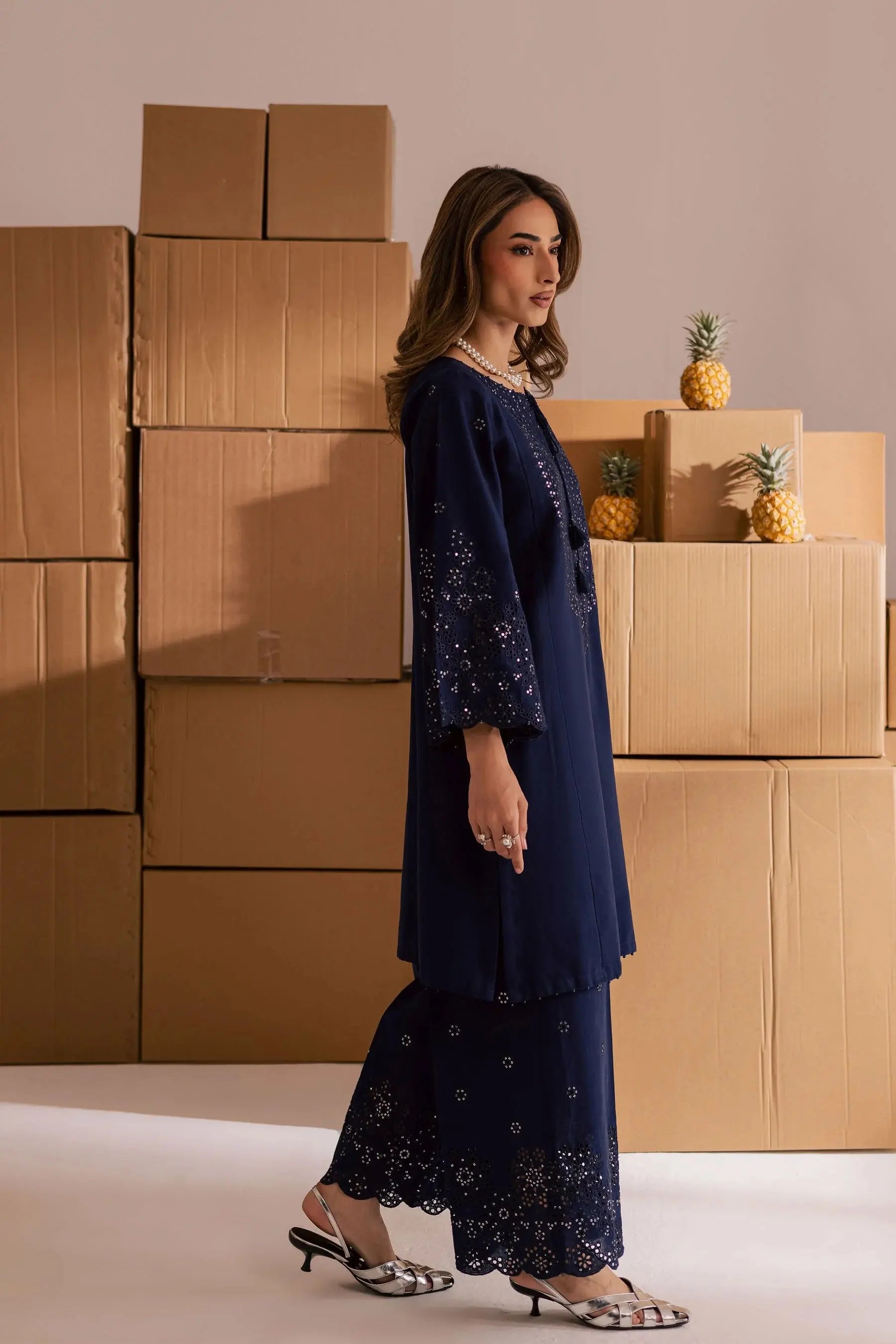 BATIK-2PIECE LAWN SEQUIN & CHIKAN EMB NECKLINE WITH SEQUIN EMB TROUSER-BIC-245 Asasayfakhir