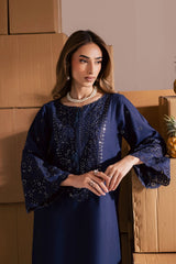 BATIK-2PIECE LAWN SEQUIN & CHIKAN EMB NECKLINE WITH SEQUIN EMB TROUSER-BIC-245 Asasayfakhir
