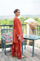 URGE-2PIECE LAWN EMBROIDERED SHIRT WITH LAWN EMBROIDERED TROUSER-BIC-244 Asasayfakhir