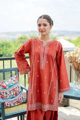URGE-2PIECE LAWN EMBROIDERED SHIRT WITH LAWN EMBROIDERED TROUSER-BIC-244 Asasayfakhir