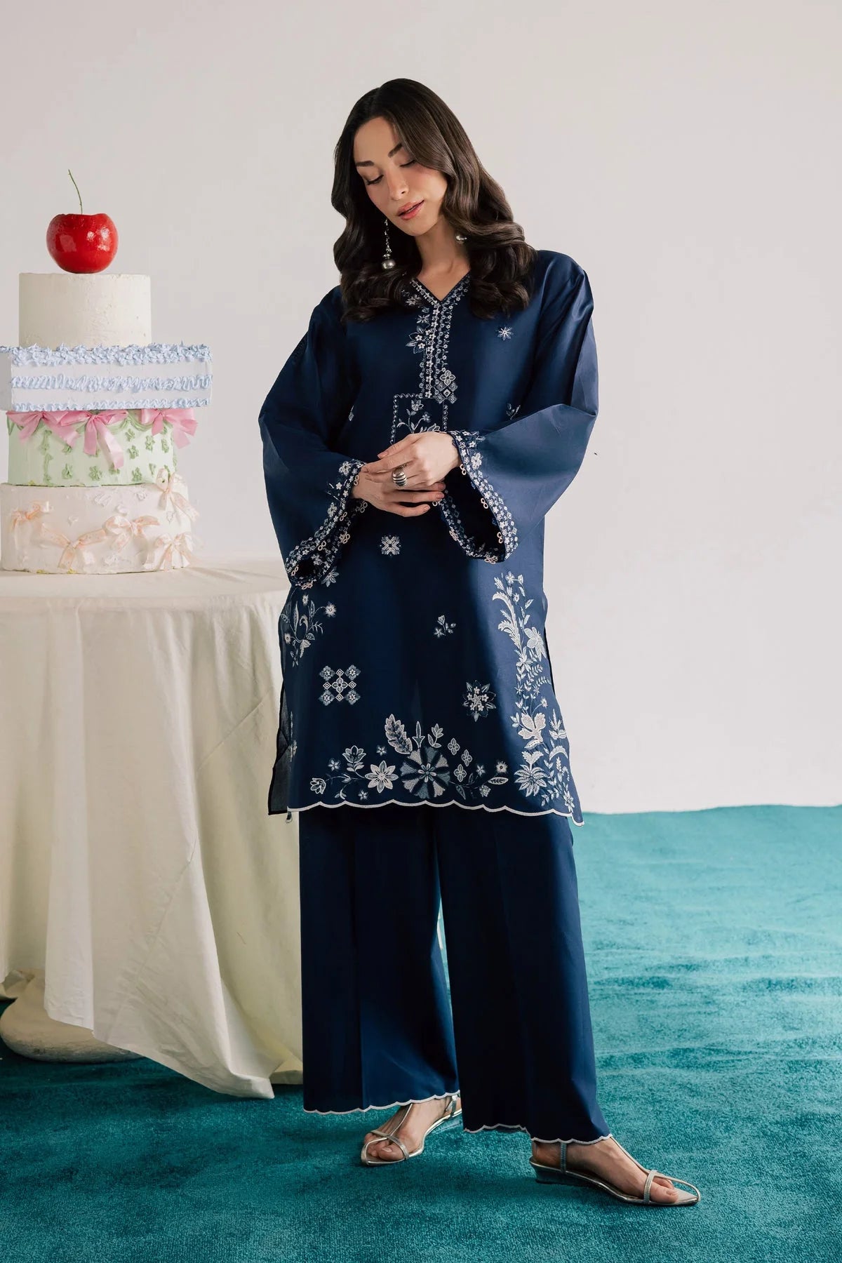 BATIK-2PC LAWN EMBROIDERED SHIRT WITH LAWN EMBROIDERED SLEEVES-BIC-269