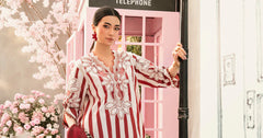 MARIA.B-3PC LAWN EMBROIDERED PRINTED SHIRT WITH CHIFFON PRINT DUPATTA AND PRINT TROUSER-BIC-2526 Asasay Fakhir