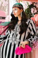 MARIA.B-3PC LAWN EMBROIDERED PRINTED SHIRT WITH CHIFFON PRINT DUPATTA AND PRINT TROUSER-BIC-2525 Asasay Fakhir