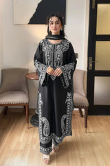 MIRANA-3PIECE LAWN EMBROIDERED SHIRT WITH BAMBER CHIFFON DUPATTA AND EMB TROUSER-BIC-4853 Asasay Fakhir