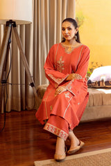 URGE-2PC LAWN EMBROIDERED SHIRT WITH LAWN EMBROIDRED TROUSER-BIC-211 Asasay Fakhir