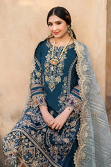 BATIK-3PC LAWN SEQUIN EMBROIDERED SHIRT WITH KHADDI NET EMBROIDERED DUPATTA AND EMB TROUSER-BIC-4672 Asasay Fakhir