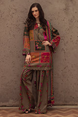 CHARIZMA-3PC LAWN DIGITAL PRINTED SHIRT WITH SILK PRINTED DUPATTA AND PRINTED TROUSER-BIC-061 Asasay Fakhir