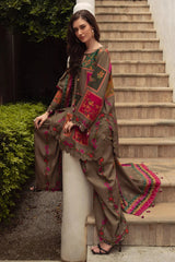 CHARIZMA-3PC LAWN DIGITAL PRINTED SHIRT WITH SILK PRINTED DUPATTA AND PRINTED TROUSER-BIC-061 Asasay Fakhir