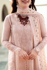 QALAMQAR-3PC LAWN CHIKAANKARI EMBROIDERED SHIRT WITH KHAADI NET EMBROIDERED DUPATTA AND TROUSER -BIC-4727 Asasay Fakhir