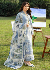 ELAF-3PC LAWN EMBROIDERED SHIRT WITH CHIFFON PRINTED DUPATTA AND TROUSER-BIC-4806 Asasay Fakhir