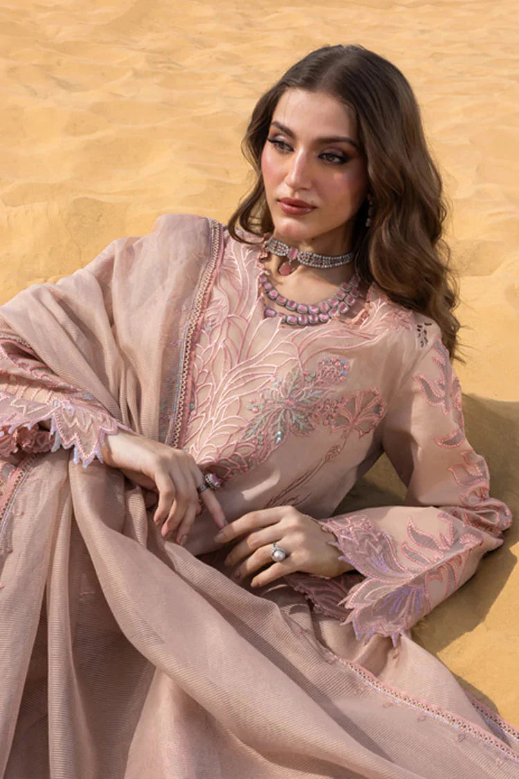 RANG RASIYA-3PC LAWN LASERWORK & SEQUIN EMBROIDERED SHIRT WITH KHAADI NET SEQUIN EMBROIDERED DUPATTA AND TROUSER -BIC-4796 Asasay Fakhir
