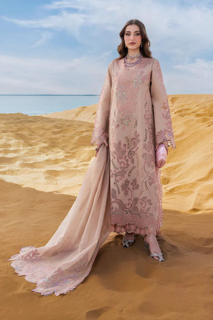RANG RASIYA-3PC LAWN LASERWORK & SEQUIN EMBROIDERED SHIRT WITH KHAADI NET SEQUIN EMBROIDERED DUPATTA AND TROUSER -BIC-4796 Asasay Fakhir