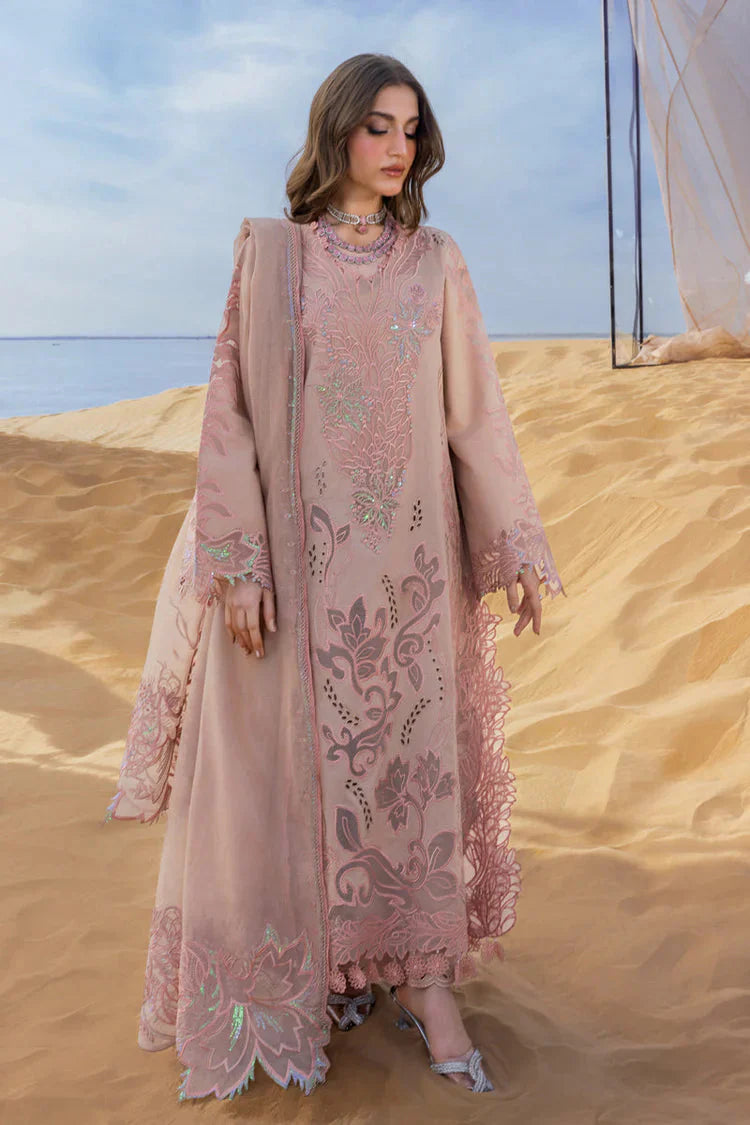 RANG RASIYA-3PC LAWN LASERWORK & SEQUIN EMBROIDERED SHIRT WITH KHAADI NET SEQUIN EMBROIDERED DUPATTA AND TROUSER -BIC-4796 Asasay Fakhir