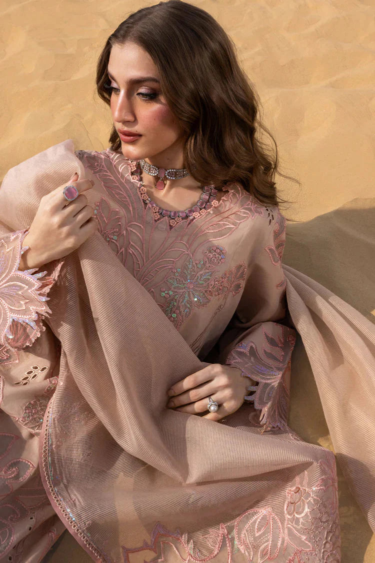 RANG RASIYA-3PC LAWN LASERWORK & SEQUIN EMBROIDERED SHIRT WITH KHAADI NET SEQUIN EMBROIDERED DUPATTA AND TROUSER -BIC-4796 Asasay Fakhir