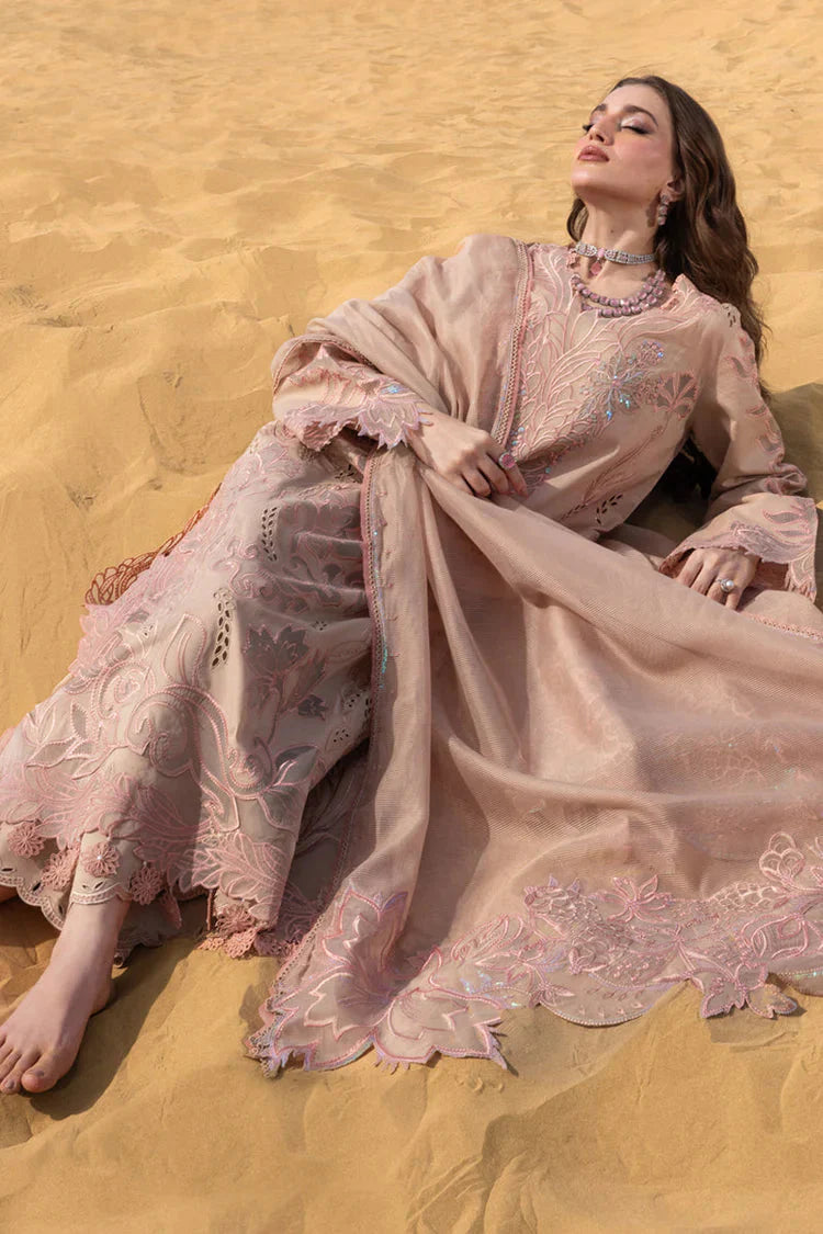RANG RASIYA-3PC LAWN LASERWORK & SEQUIN EMBROIDERED SHIRT WITH KHAADI NET SEQUIN EMBROIDERED DUPATTA AND TROUSER -BIC-4796 Asasay Fakhir