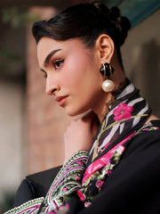 MAHNUR-3PIECE LAWN EMBROIDERED SHIRT WITH CHIFFON PRINTED DUPATTA AND TROUSER-BIC-4854 Asasay Fakhir
