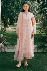 GARNET-3PC LAWN EMBROIDERED SHIRT WITH CHIFFON EMBROIDERED DUPATTA AND TROUSER-BIC-4840 Asasay Fakhir