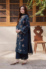 BATIK-3PC LAWN SEQUIN EMBROIDERED SHIRT WITH CHIFFON EMBROIDERED DUPATTA AND TROUSER-BIC-4863 Asasay Fakhir